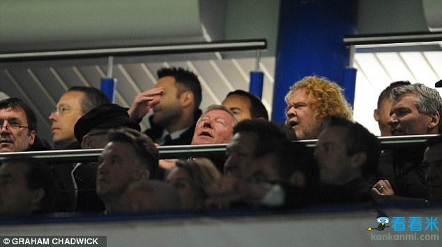 Too much: Sir Alex Ferguson shows his frustration at Stamford Bridge as Manchester Unitaed lose 3-1