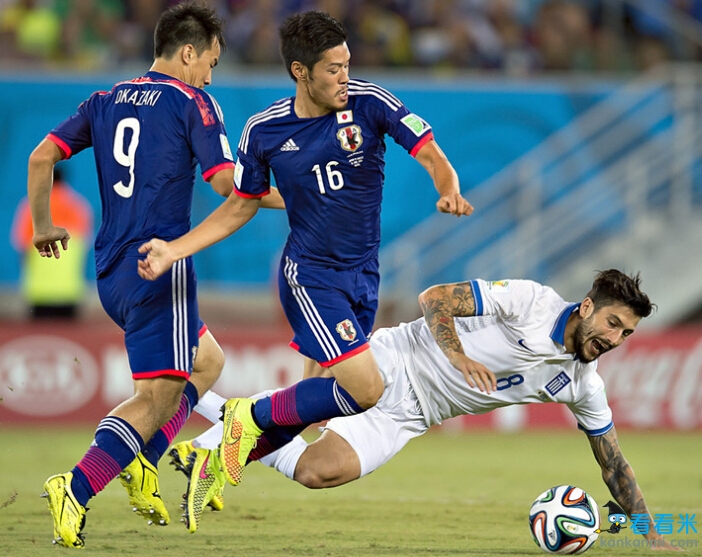 世界杯日本0-0希腊动态图回放 大久保嘉人远射被扑