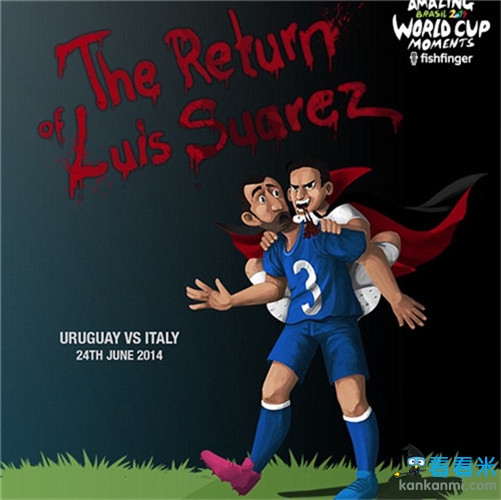 趣味漫画讲述世界杯 范佩西变身海豹巴神升级超级马里奥