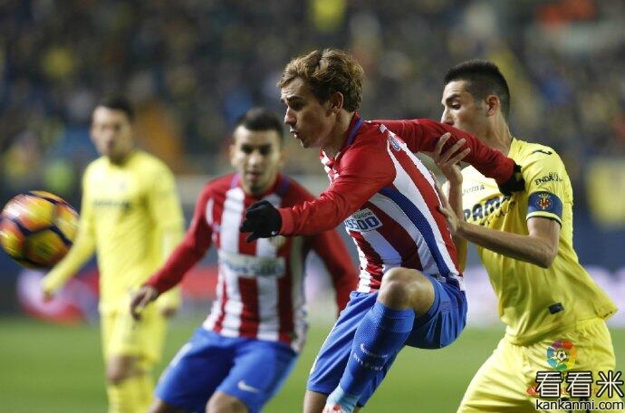 西甲-多斯桑托斯破门奥布拉克伤退 黄潜3-0马竞