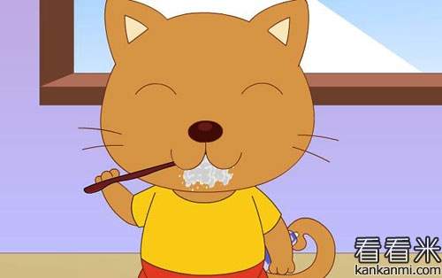 小猫刷牙的故事