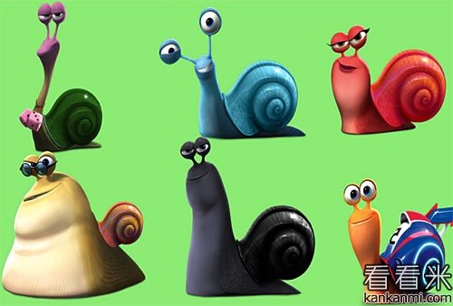 五颜六色的小蜗牛