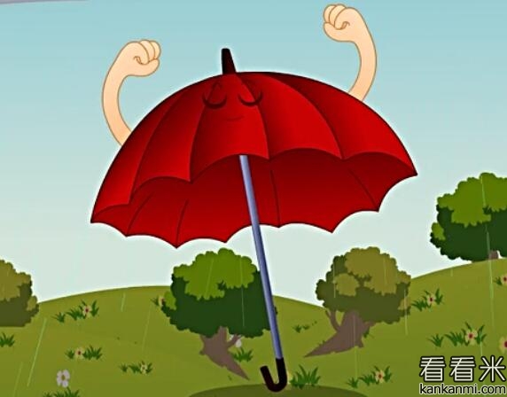 幼儿教育小故事《红雨伞和黄雨衣》